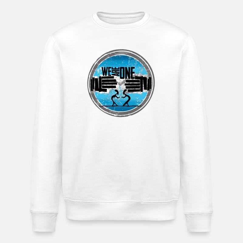 We Are One Globalkraft - Stanley/Stella Unisex Bio-Sweatshirt ROLLER - Weiß