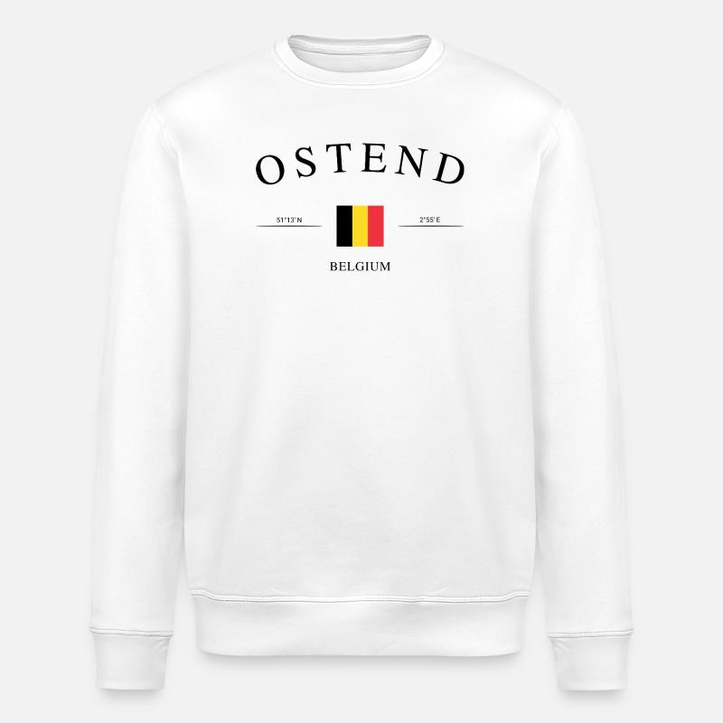 Ostend Belgien – Urlaub Souvenir & Geschenk - Stanley/Stella Unisex Bio-Sweatshirt ROLLER - Weiß