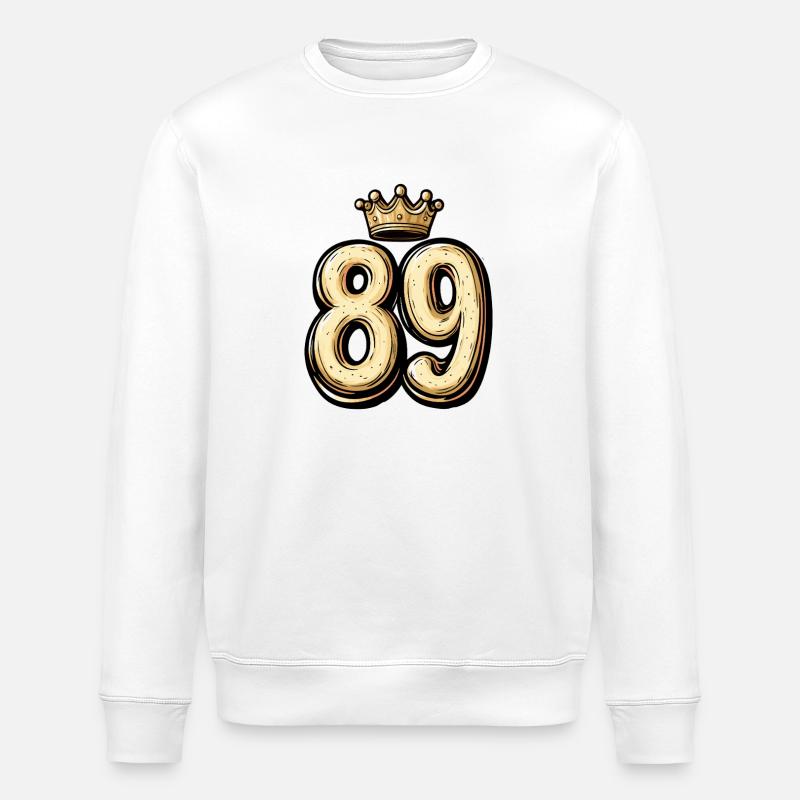 89 Couronne de chiffres - Sweat bio ROLLER Stanley/Stella Unisexe - blanc
