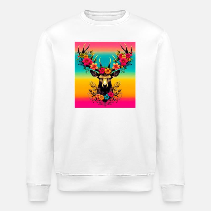 Cerf - Sweat bio ROLLER Stanley/Stella Unisexe - blanc