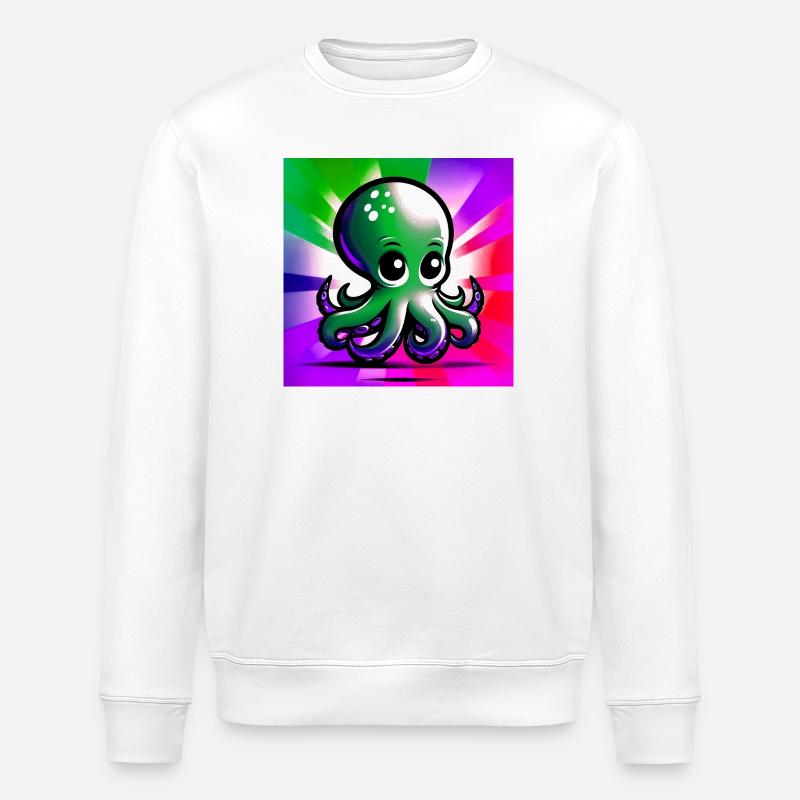 Octopus - Stanley/Stella ROLLER Unisex Organic Sweatshirt - white