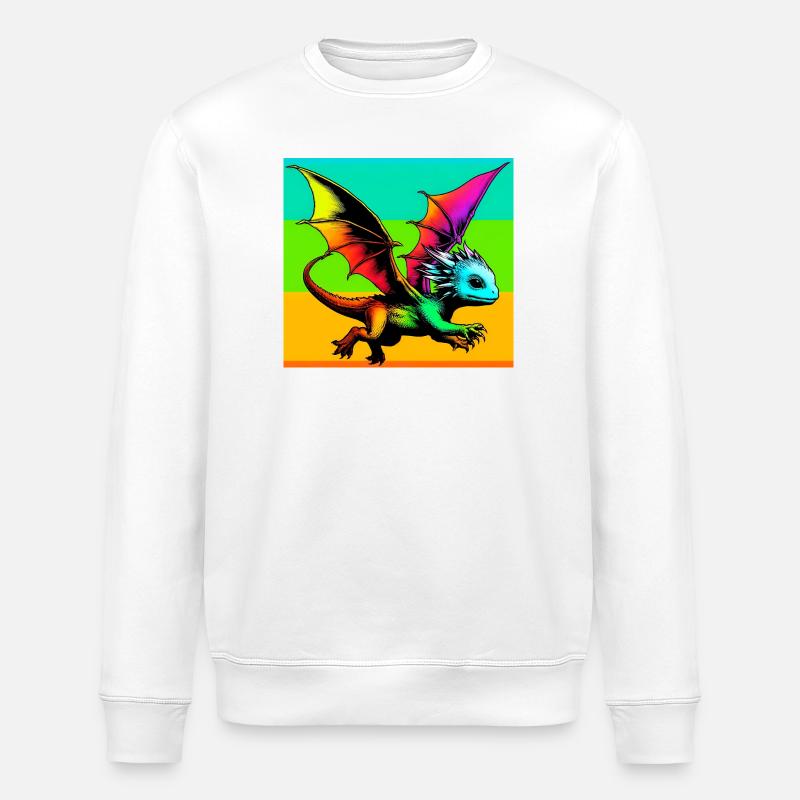 Drache - Stanley/Stella Unisex Bio-Sweatshirt ROLLER - Weiß