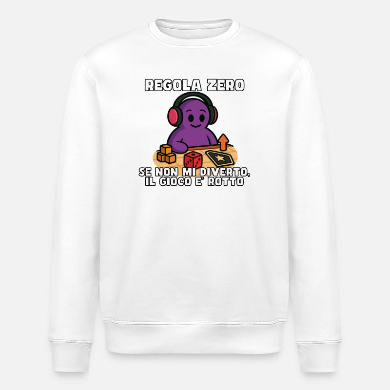 Rule Zero: Fun or Breakup - Stanley/Stella ROLLER Unisex Organic Sweatshirt - white