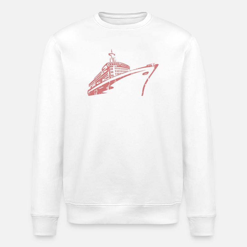 Kreuzfahrtschiff Kreuzfahrt Schiff Luxus - Stanley/Stella Unisex Bio-Sweatshirt ROLLER - Weiß