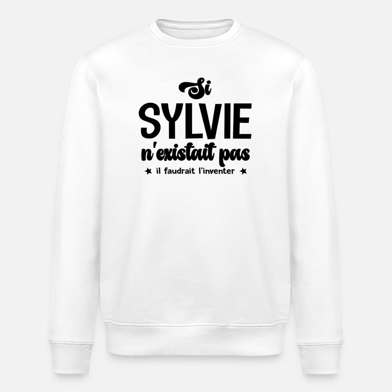 Sylvie Personalisiertes Geschenk Sylvie - Stanley/Stella Unisex Bio-Sweatshirt ROLLER - Weiß