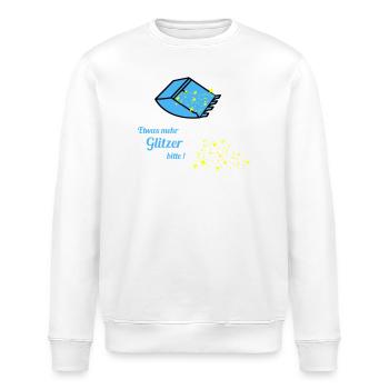 mehr Glitzer  - Stanley/Stella Unisex Bio-Sweatshirt ROLLER - Weiß - Vorne - Nik (191cm)