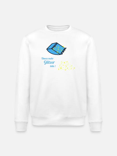 more glitter - Stanley/Stella ROLLER Unisex Organic Sweatshirt - white