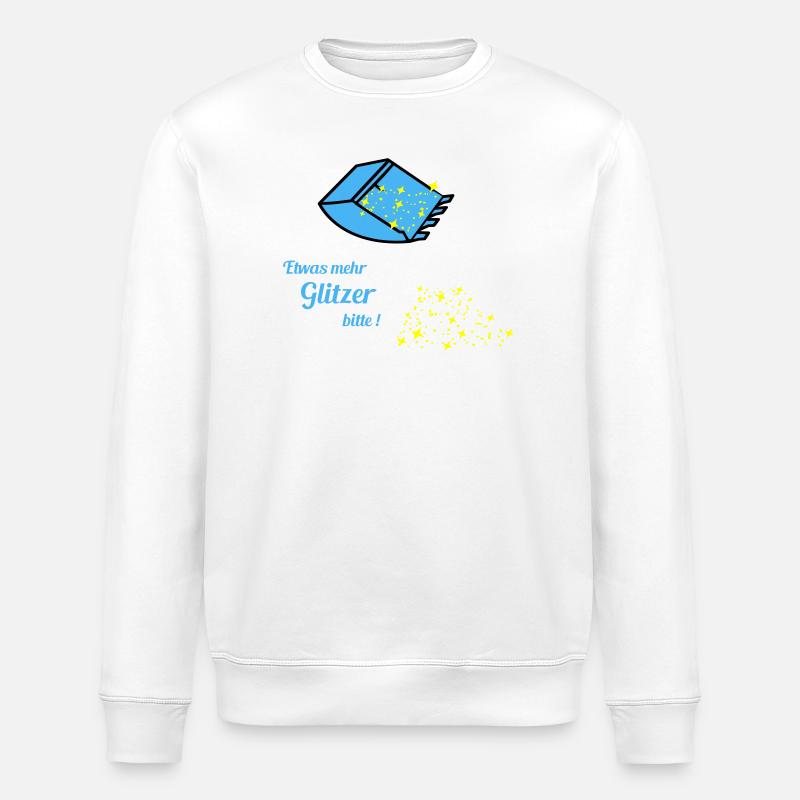 mehr Glitzer  - Stanley/Stella Unisex Bio-Sweatshirt ROLLER - Weiß