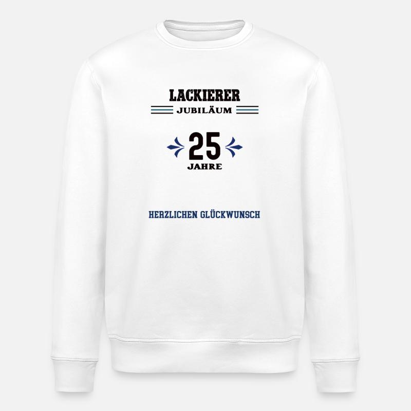 Peintre 25e anniversaire 25e anniversaire - Sweat bio ROLLER Stanley/Stella Unisexe - blanc