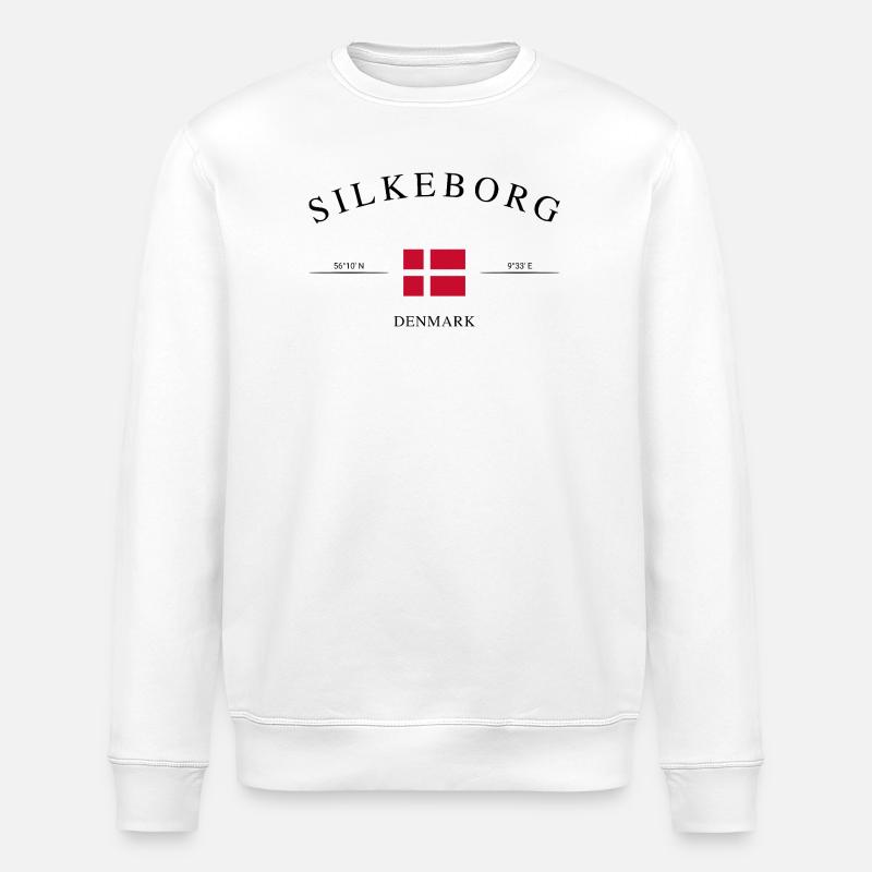 Silkeborg Dänemark – Urlaub Souvenir & Geschenk - Stanley/Stella Unisex Bio-Sweatshirt ROLLER - Weiß