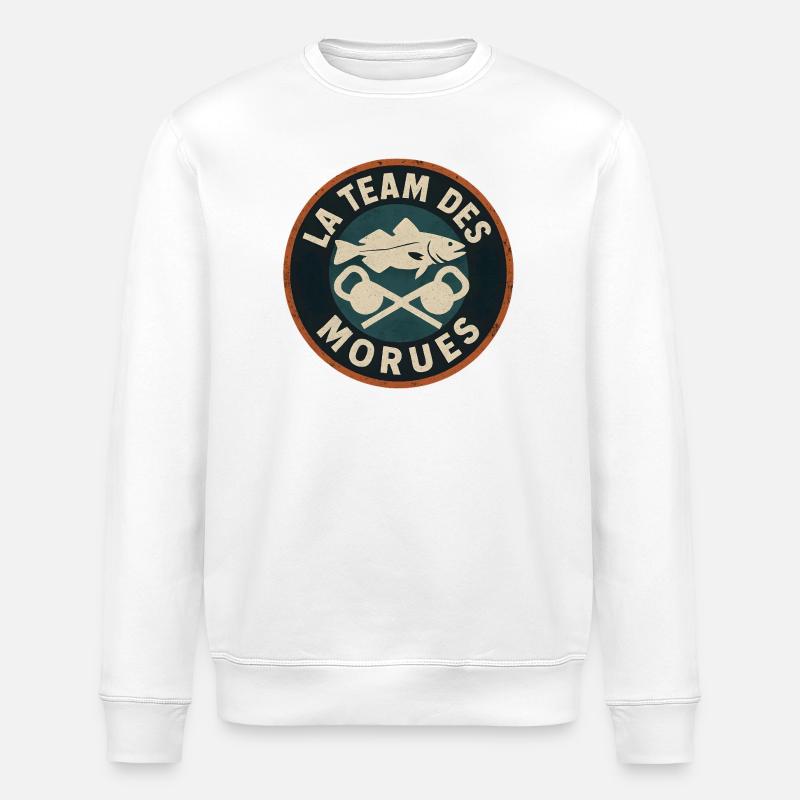 La Team des Morues Patch - Sweat bio ROLLER Stanley/Stella Unisexe - blanc
