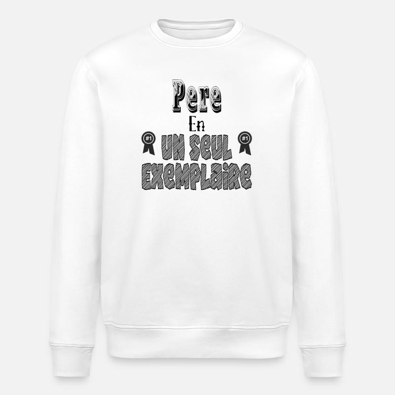 Father in a single copy - Stanley/Stella ROLLER Unisex Organic Sweatshirt - white