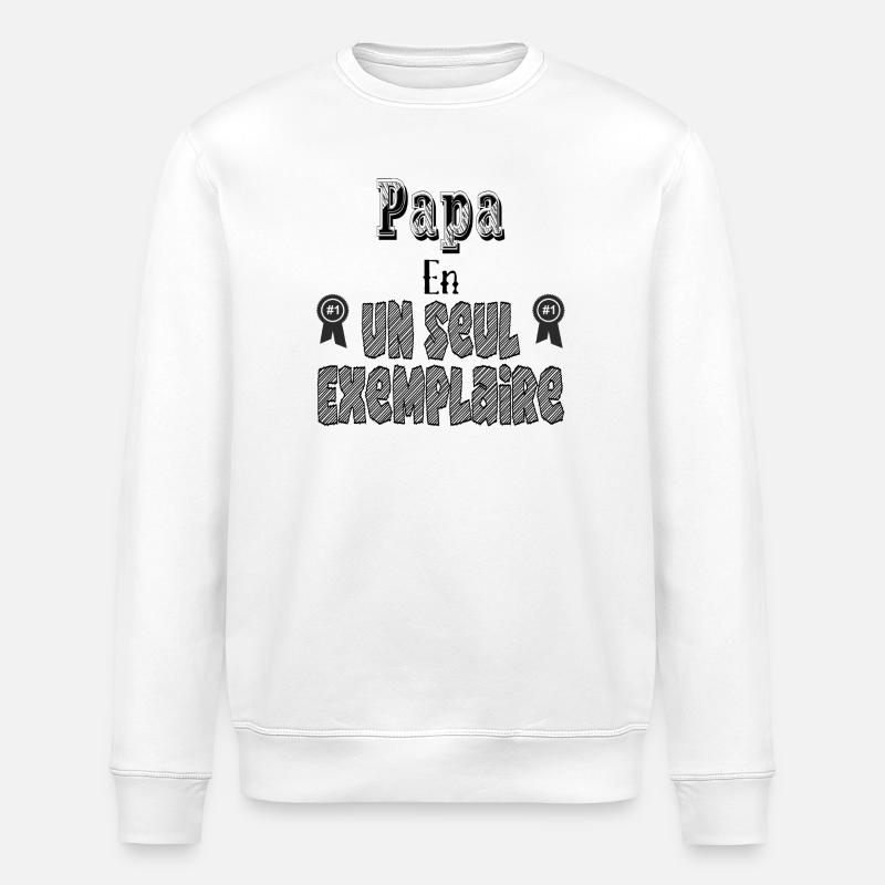 Papa in einer Kopie - Stanley/Stella Unisex Bio-Sweatshirt ROLLER - Weiß