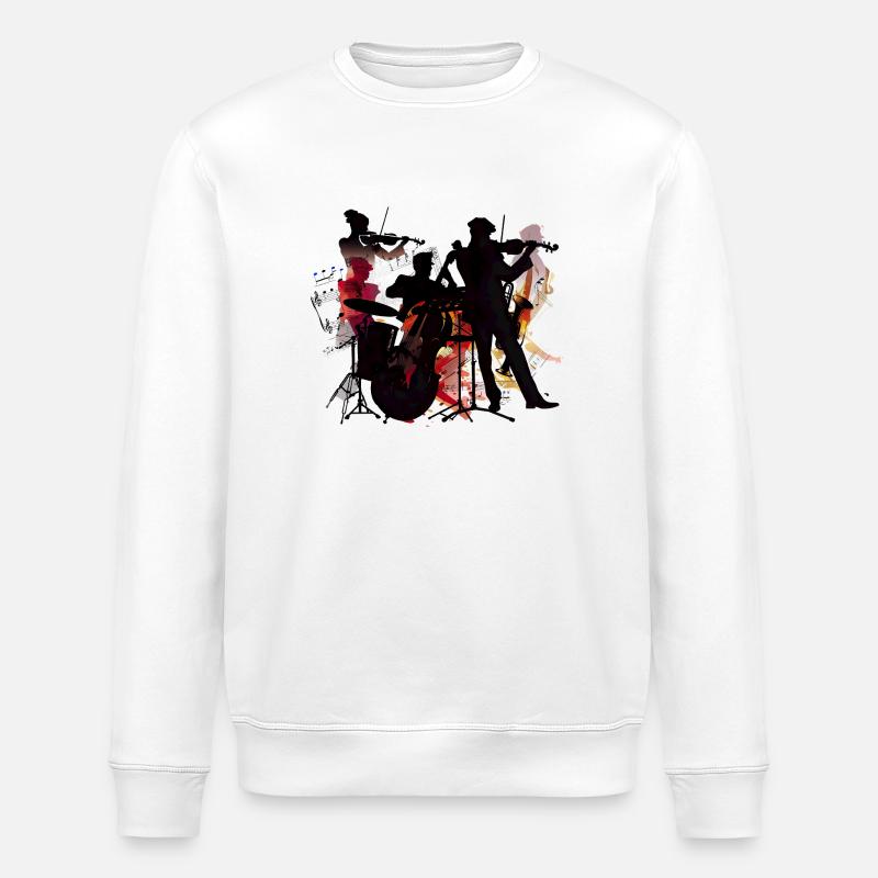 Bandensilhouette Farbexplosion - Stanley/Stella Unisex Bio-Sweatshirt ROLLER - Weiß