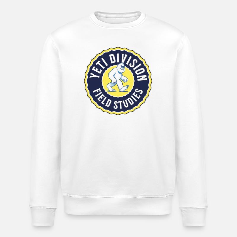 Yeti-Abteilung — Abzeichen für Feldstudien - Stanley/Stella Unisex Bio-Sweatshirt ROLLER - Weiß
