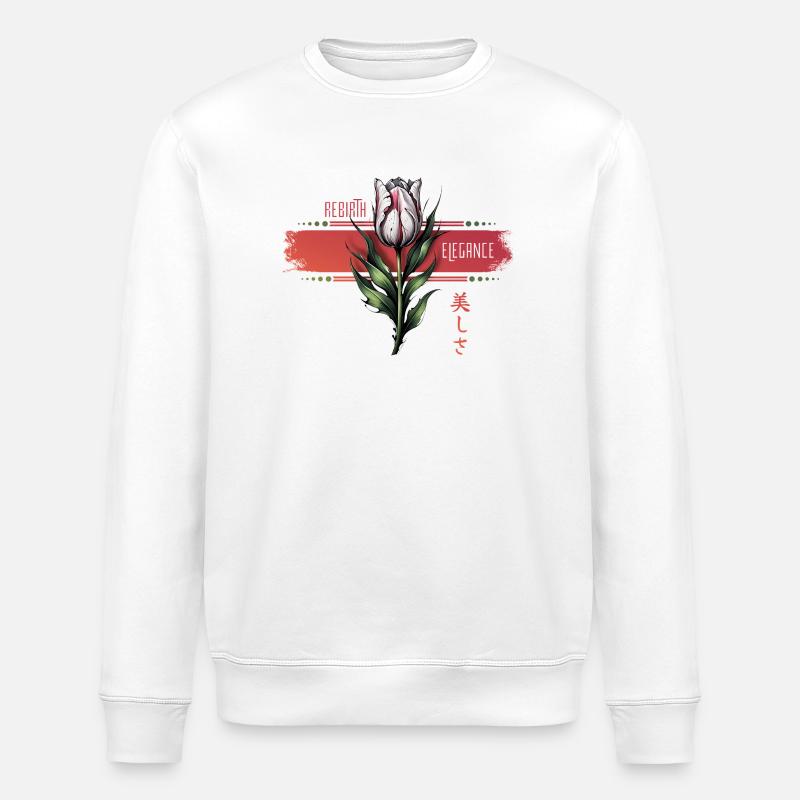 Rebirth Tulip Art - Stanley/Stella Unisex Bio-Sweatshirt ROLLER - Weiß