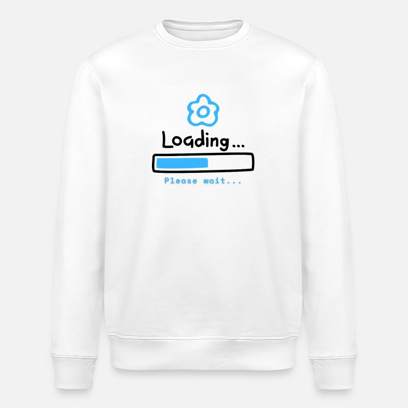 Blue Bloom Icône de chargement - Sweat bio ROLLER Stanley/Stella Unisexe - blanc