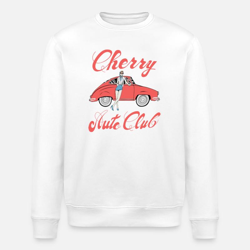 Cherry Auto Club - Stanley/Stella Unisex Bio-Sweatshirt ROLLER - Weiß
