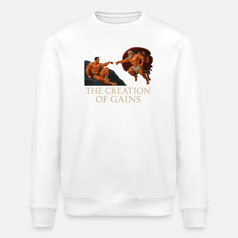 La création de gains - Sweat bio ROLLER Stanley/Stella Unisexe - blanc