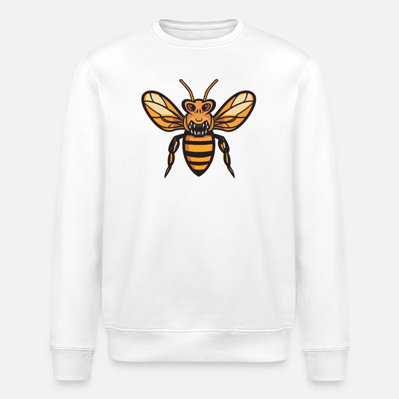 Bee Halloween Comic Funny - Stanley/Stella ROLLER Unisex Organic Sweatshirt - white