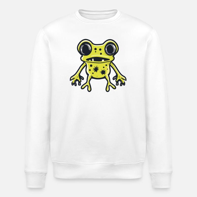 Frosch Halloween Comic Lustig - Stanley/Stella Unisex Bio-Sweatshirt ROLLER - Weiß