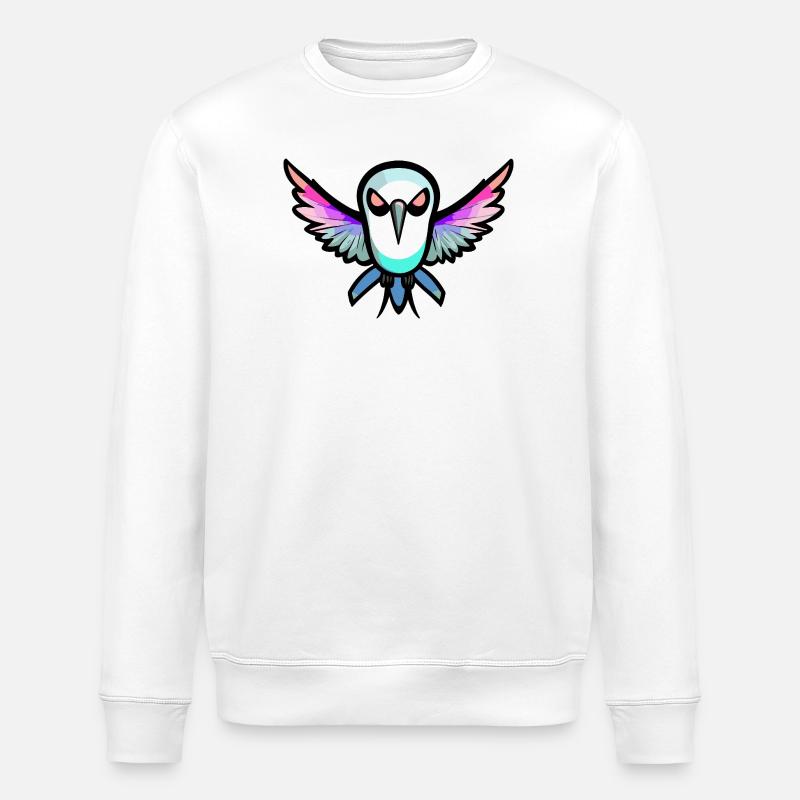 Kolibri Vogel Halloween Comic Lustig - Stanley/Stella Unisex Bio-Sweatshirt ROLLER - Weiß