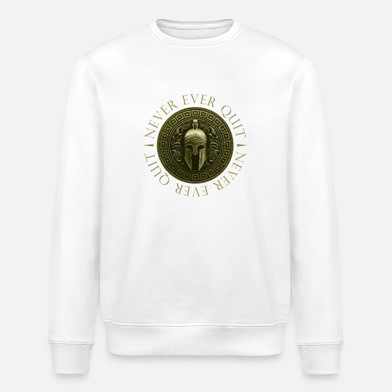 Spartaner Spruch Motivation Workout - Stanley/Stella Unisex Bio-Sweatshirt ROLLER - Weiß