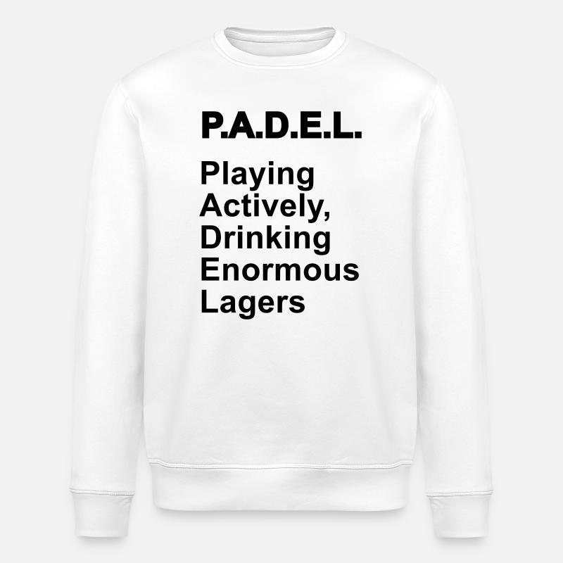 La signification du padel - Sweat bio ROLLER Stanley/Stella Unisexe - blanc