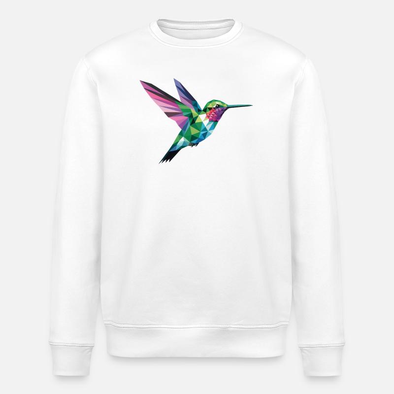 Kolibri - Cooles Vogel-Logo - Stanley/Stella Unisex Bio-Sweatshirt ROLLER - Weiß