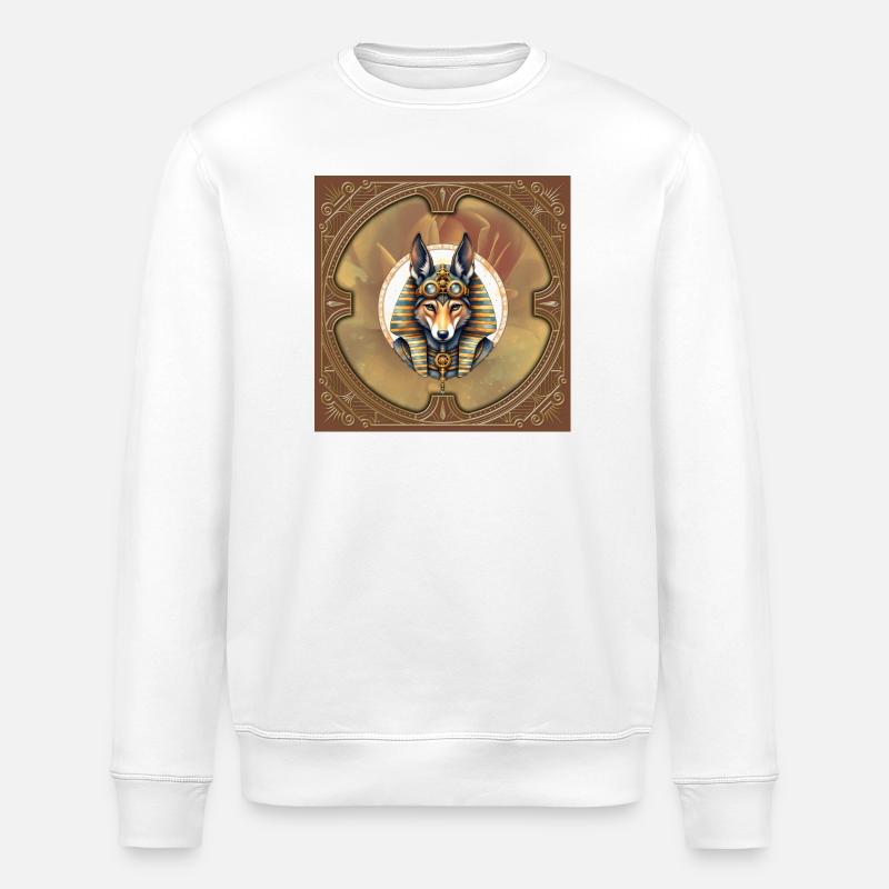 Steampunk Pharao Fuchs - Stanley/Stella Unisex Bio-Sweatshirt ROLLER - Weiß