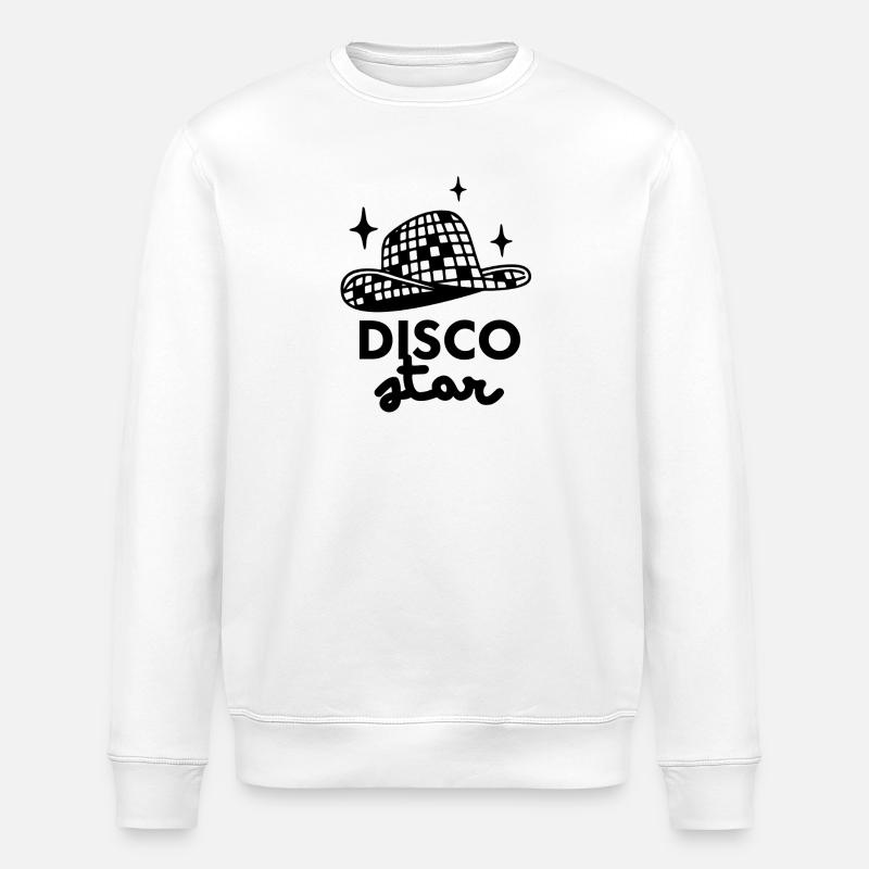 Logo du chapeau Disco Star - Sweat bio ROLLER Stanley/Stella Unisexe - blanc
