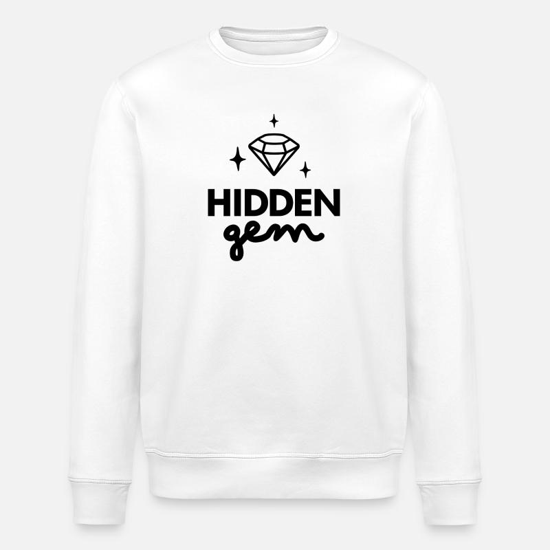 Verstecktes Edelstein-Diamant-Logo - Stanley/Stella Unisex Bio-Sweatshirt ROLLER - Weiß
