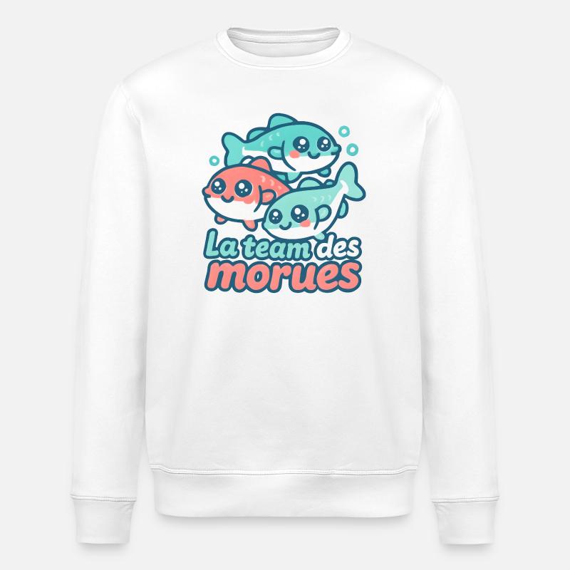 La team des morues kawaii - Sweat bio ROLLER Stanley/Stella Unisexe - blanc