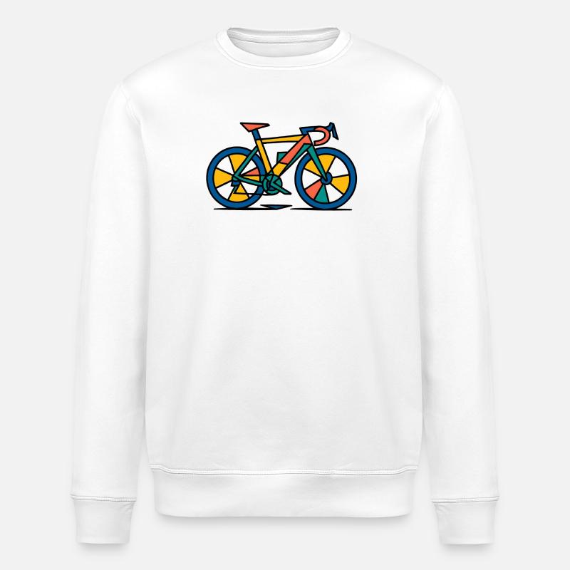 Vélo abstrait éclatant - Sweat bio ROLLER Stanley/Stella Unisexe - blanc
