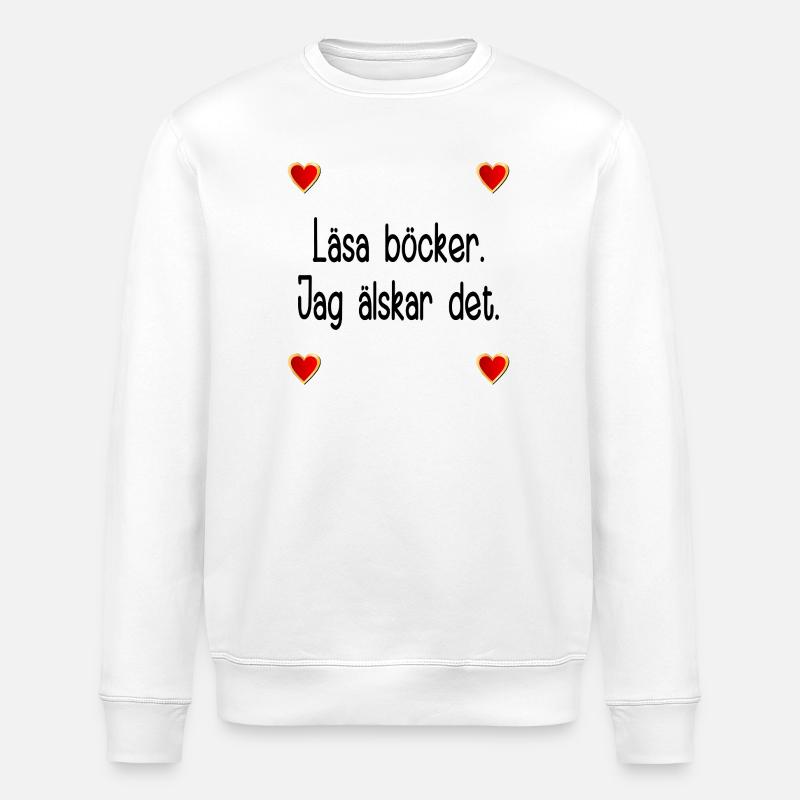 Bücher lesen - ich liebe es - Stanley/Stella Unisex Bio-Sweatshirt ROLLER - Weiß