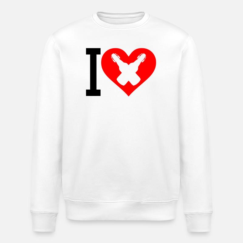 I Love Bier - Stanley/Stella Unisex Bio-Sweatshirt ROLLER - Weiß