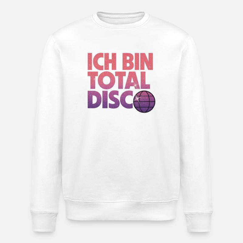 Ich bin total Disco - Stanley/Stella Unisex Bio-Sweatshirt ROLLER - Weiß