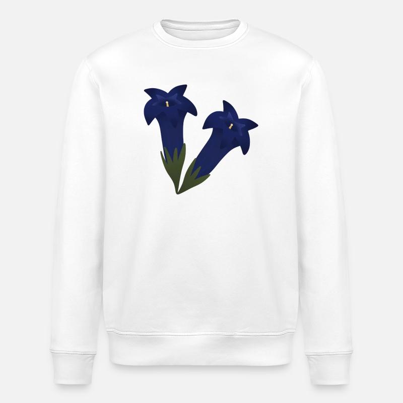 Enzianblüten - Stanley/Stella Unisex Bio-Sweatshirt ROLLER - Weiß