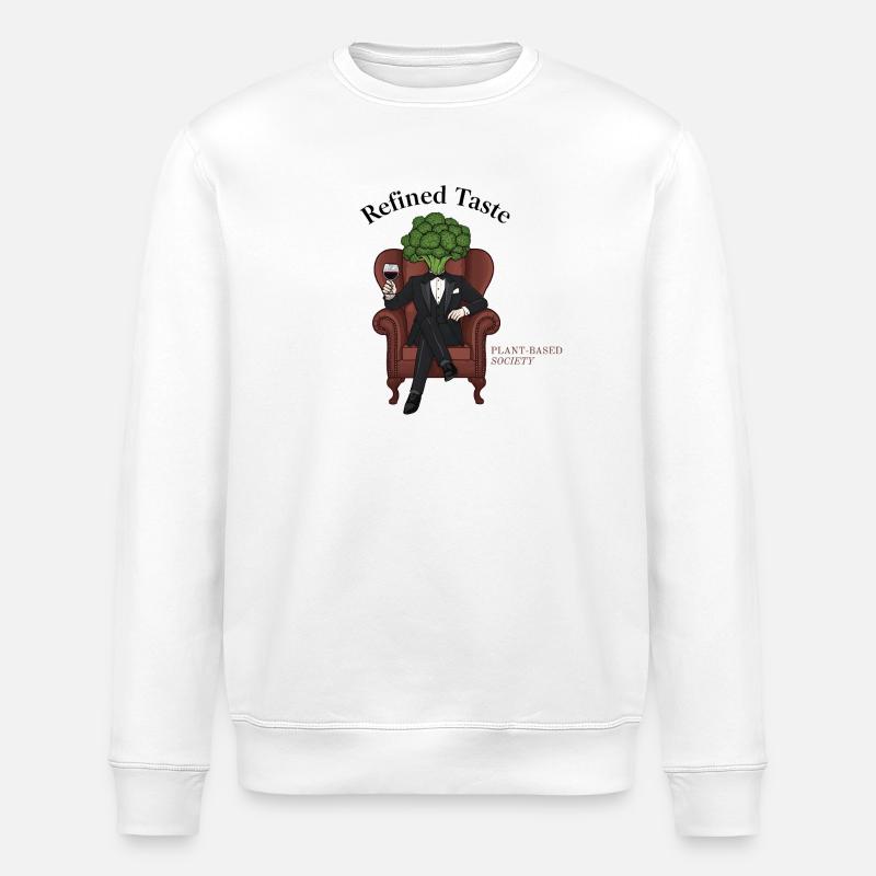 Plant Based Society – Refined Taste - Stanley/Stella Unisex Bio-Sweatshirt ROLLER - Weiß