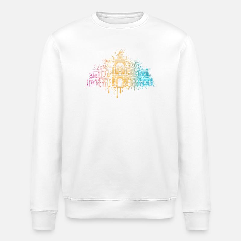 Bunte Semperoper Dresden Kunst - Stanley/Stella ROLLER Unisex Organic Sweatshirt - white
