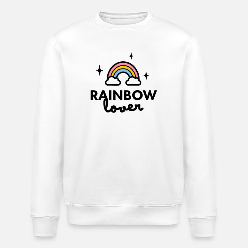 Rainbow Lover logo - Stanley/Stella ROLLER Unisex Organic Sweatshirt - white