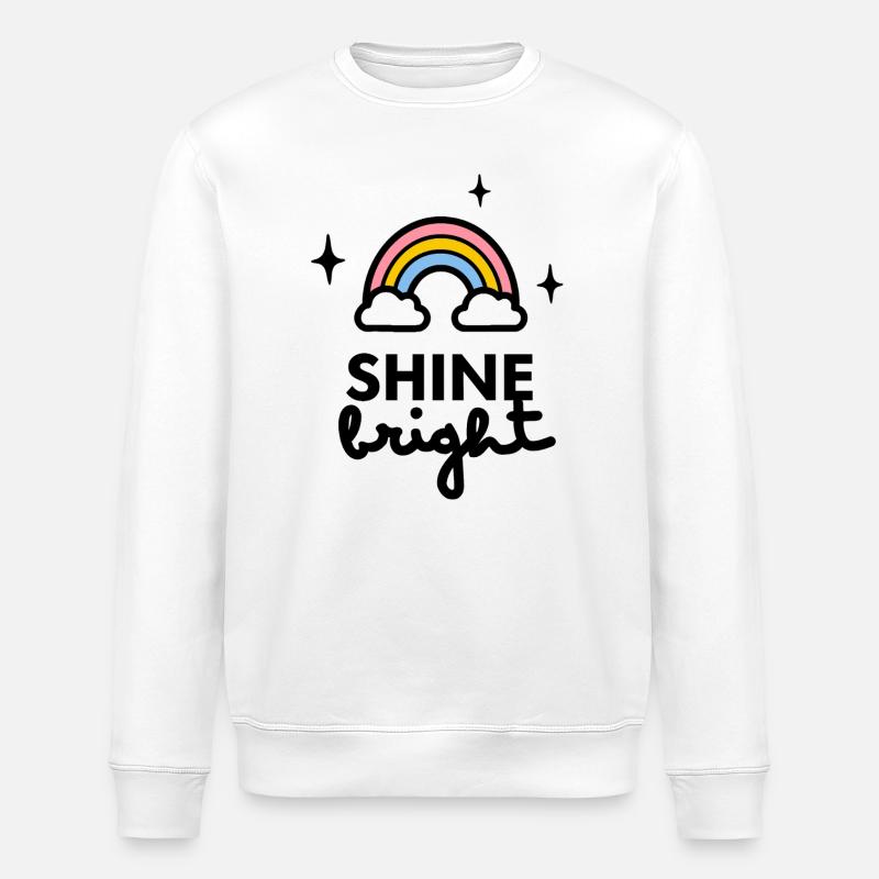 Shine Bright-Logo - Stanley/Stella Unisex Bio-Sweatshirt ROLLER - Weiß