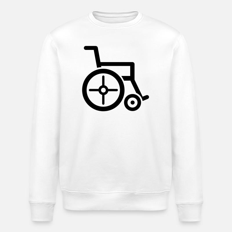 fauteuil roulant - Sweat bio ROLLER Stanley/Stella Unisexe - blanc