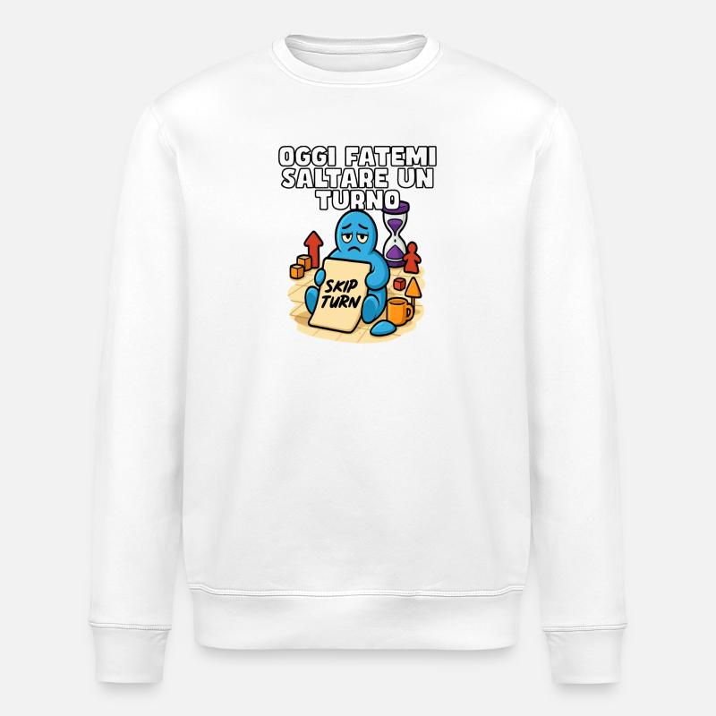 Skipping the Shift Today - Stanley/Stella ROLLER Unisex Organic Sweatshirt - white