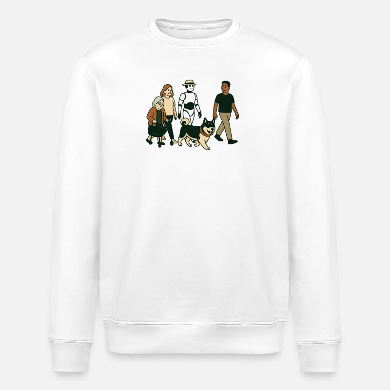 Mamie Karin en famille - Sweat bio ROLLER Stanley/Stella Unisexe - blanc