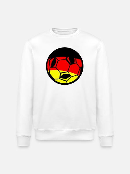 Fußball Deutsche Flagge Kunst - Stanley/Stella Unisex Bio-Sweatshirt ROLLER - Weiß
