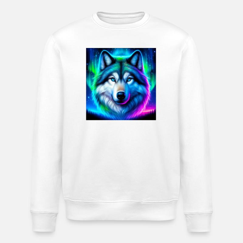 Wolf - Stanley/Stella Unisex Bio-Sweatshirt ROLLER - Weiß