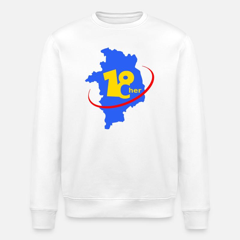 Logo 18 Abteilung von Cher - Stanley/Stella Unisex Bio-Sweatshirt ROLLER - Weiß