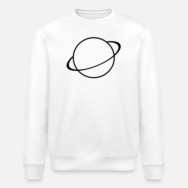 Saturn Icon – Planet Symbol - Stanley/Stella Unisex Bio-Sweatshirt ROLLER - Weiß