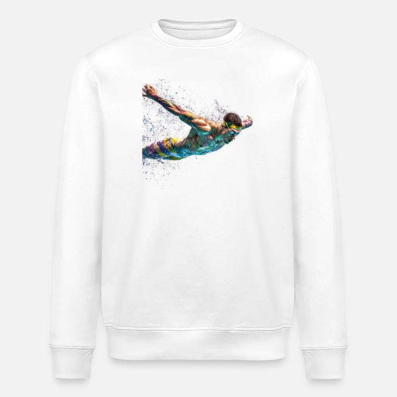 Peinture Tourbillon Float Splash - Sweat bio ROLLER Stanley/Stella Unisexe - blanc